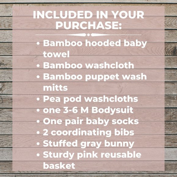 🧸Gorgeous Baby Shower Gift Basket In Canada, Pink  & Grey Baby Gift for Girl - Picture 2 of 7